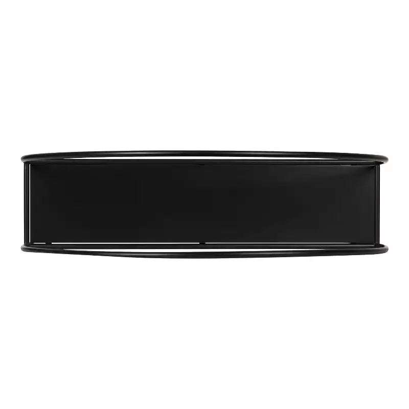 Scaffale ad arco in metallo Monroe nero da 24" x 26", moderno, design aperto, facile da montare