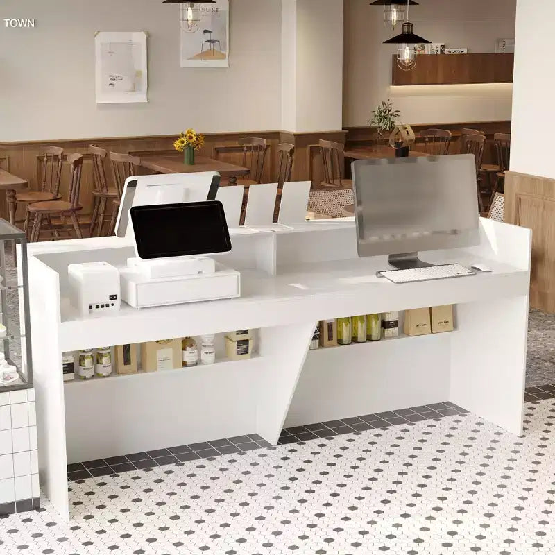 Bancone Reception Moderno Bianco