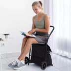 Carrello Portapacchi Pieghevole 2 in 1, Carrello Pieghevole per la Spesa, Carrello Spesa Pieghevole Robusto con Borsa Impermeabile Rimovibile