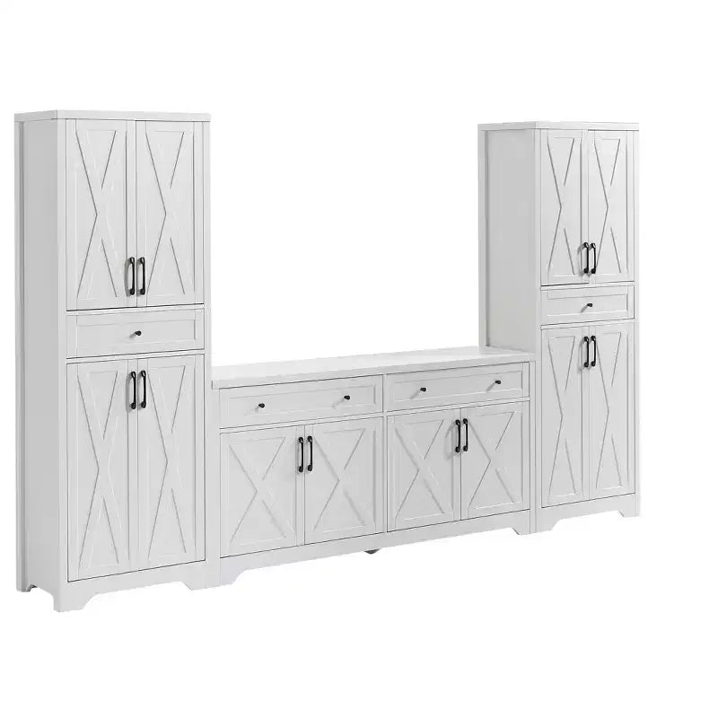 Mobile Credenza Combinata Multifunzionale, Armadio Contenitore di Grande Capacità per Soggiorno, Camera da Letto, Ufficio