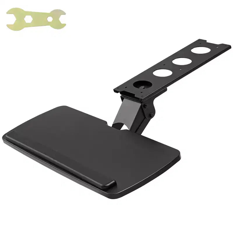 VEVOR Keyboard Tray under Desk Adjustable Height,Height and Angle Adjustable under Desk Keyboard Tray Slide out,Large 25x9.8in Keyboard Holder,Black