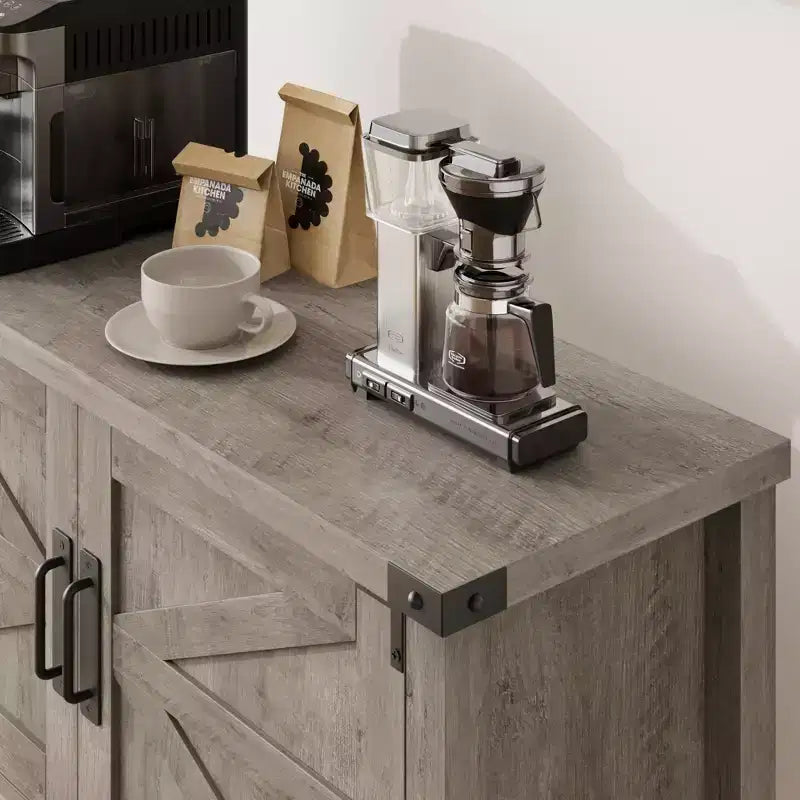 Tavolini da Divano con Doppia Anta, Tavolo Consolle con Scaffale Contenitore e Scaffale Aperto, Tavolo Consolle in Legno, Tavolo da Ingresso per Cucina, Sala da Pranzo