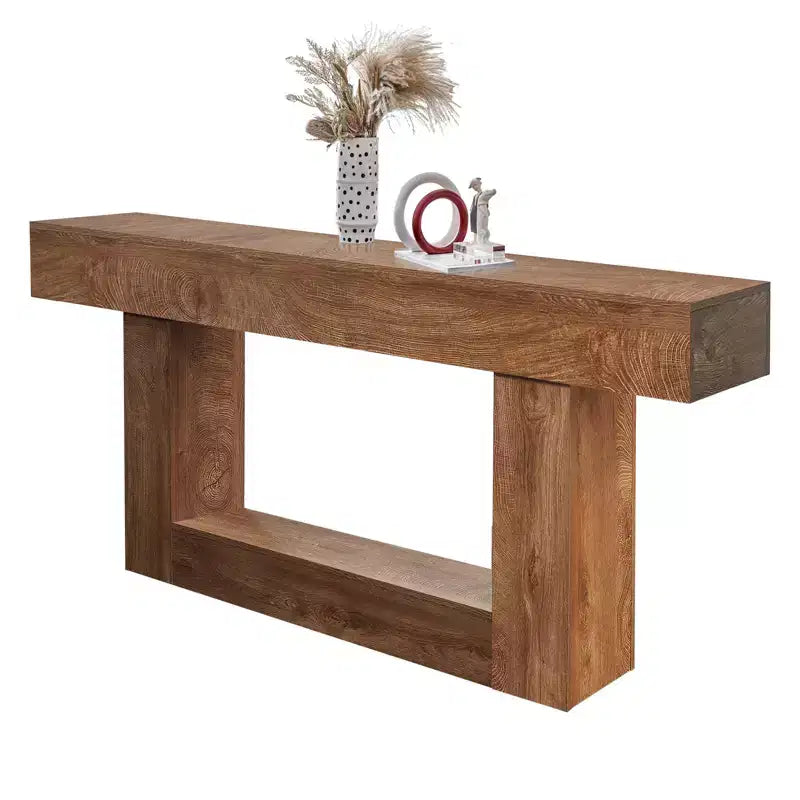 63 Long Console Table for Entryway - Farmhouse Sofa Table Behind Couch, Hallway & Living Room Table, Rustic Wood Entry Table for Foyer, Home Decor