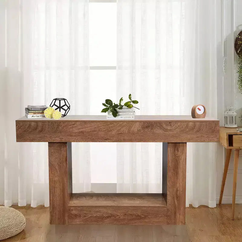 Consolle lunga 63" per ingresso - Tavolo da divano in stile rustico per retro-divano, tavolo da corridoio e soggiorno, tavolo da ingresso in legno rustico per atrio, decorazione per la casa