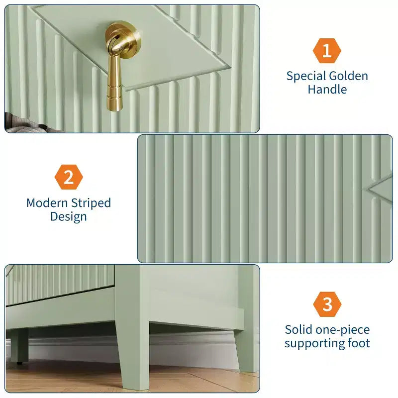 Comò a 7 cassetti per camera da letto, cassettiera in legno da 54" con maniglie in metallo, organizer scanalato per vestiti, mobile TV per corridoio