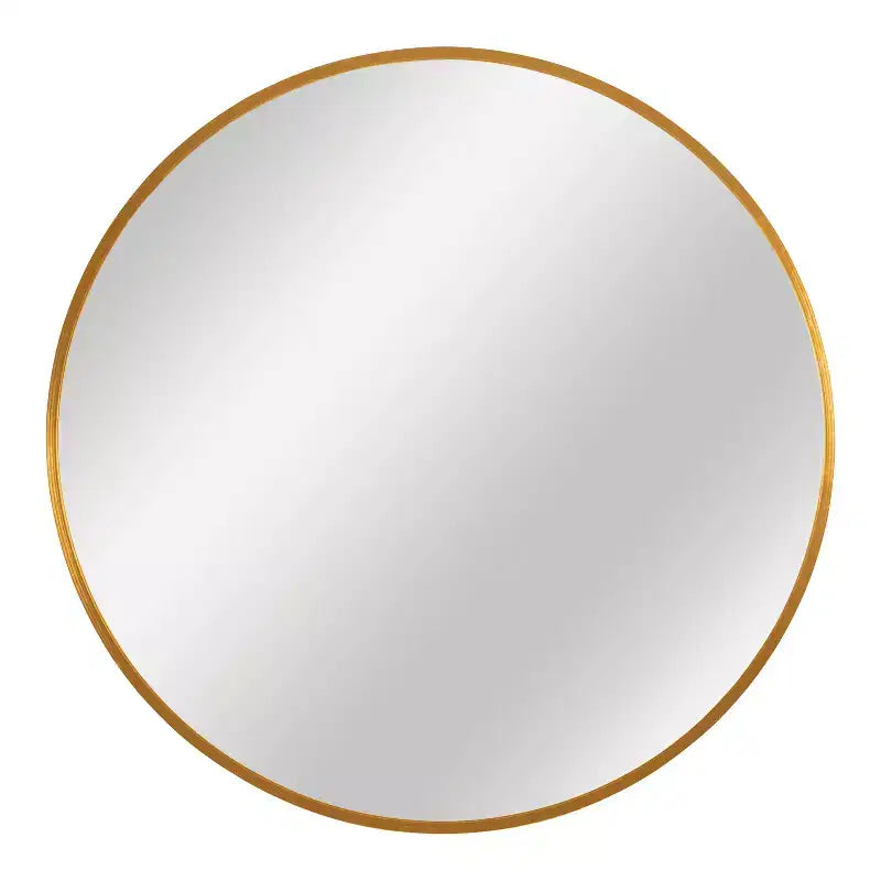Specchio da appendere 20x20x1 pollici in lega di alluminio con bordo sottile rotondo dorato