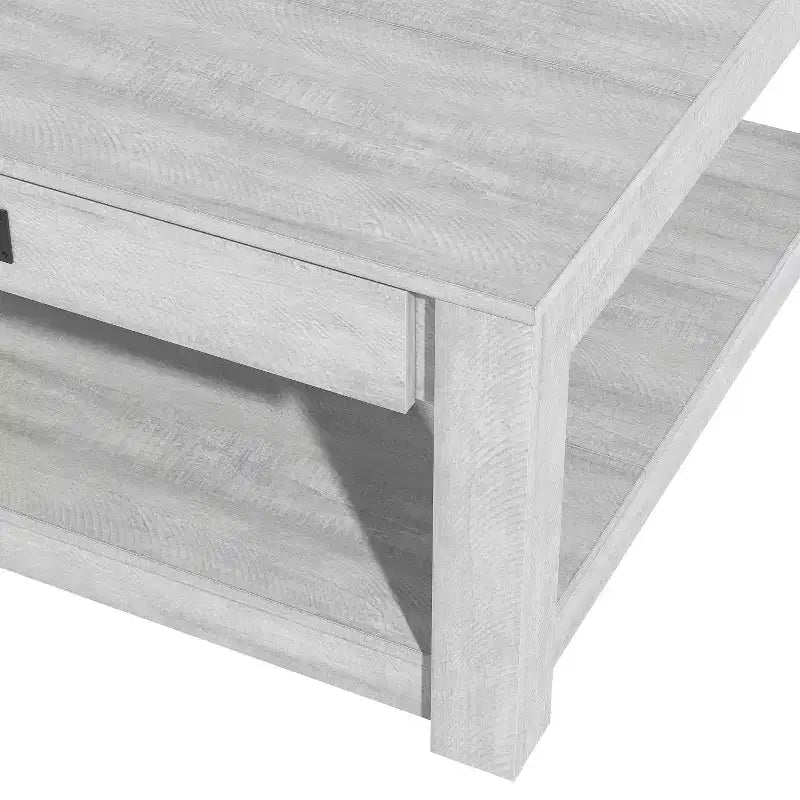 Tavolino da caffè in legno con cassetto contenitore 80 L 80 P 41,4 A