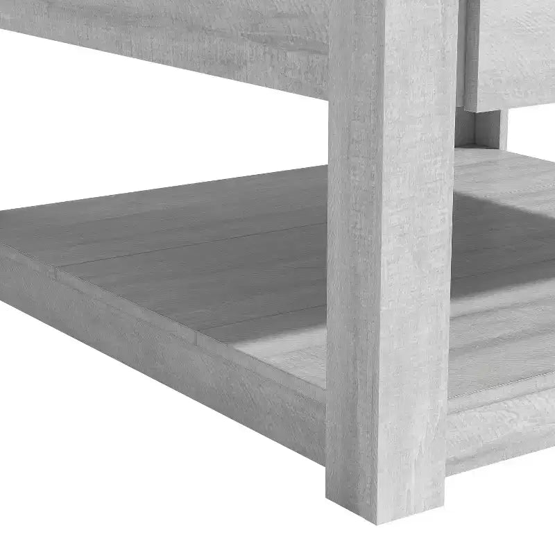 Tavolino da caffè in legno con cassetto contenitore 80 L 80 P 41,4 A