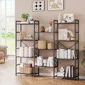 4 Tier Bookshelf with 11 Open Shelves, Triple Column Wide Bookcase for Home and Office, Spacious and Stylish Storage Organizer