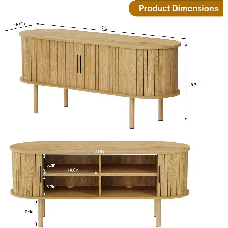 Mobile TV 65 Pollici, Mobile Porta TV con Contenitore, Moderno Centro di Intrattenimento per Soggiorno, Corridoio, Camera da Letto