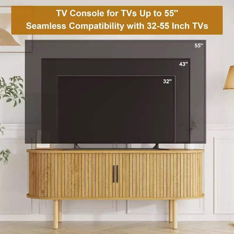 Mobile TV 65 Pollici, Mobile Porta TV con Contenitore, Moderno Centro di Intrattenimento per Soggiorno, Corridoio, Camera da Letto