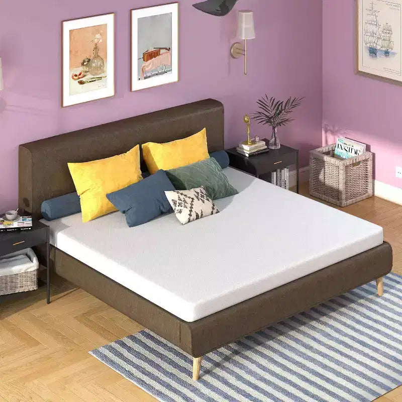 Materasso in Memory Foam al Carbone di Bambù da 5 Pollici, Rigidità Media, Certificazione CertiPUR-US