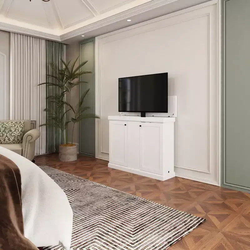 Postazione Gaming Smart Lift, Altezza Regolabile, Controllo Intelligente/Doppi Fori per la Gestione dei Cavi, Ideale per Schermi da 50 Pollici per Gaming Domestico/Spazi di Intrattenimento