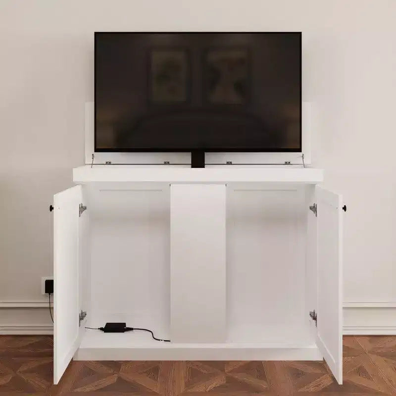 Postazione Gaming Smart Lift, Altezza Regolabile, Controllo Intelligente/Doppi Fori per la Gestione dei Cavi, Ideale per Schermi da 50 Pollici per Gaming Domestico/Spazi di Intrattenimento