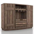 HOMES: Inside + Out Madia Candy Plank Inspired con Cassette Estraibili in Rovere Recuperato: Contenitore da Cucina, Porta Bicchieri