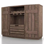 HOMES: Inside + Out Madia Candy Plank Inspired con Cassette Estraibili in Rovere Recuperato: Contenitore da Cucina, Porta Bicchieri