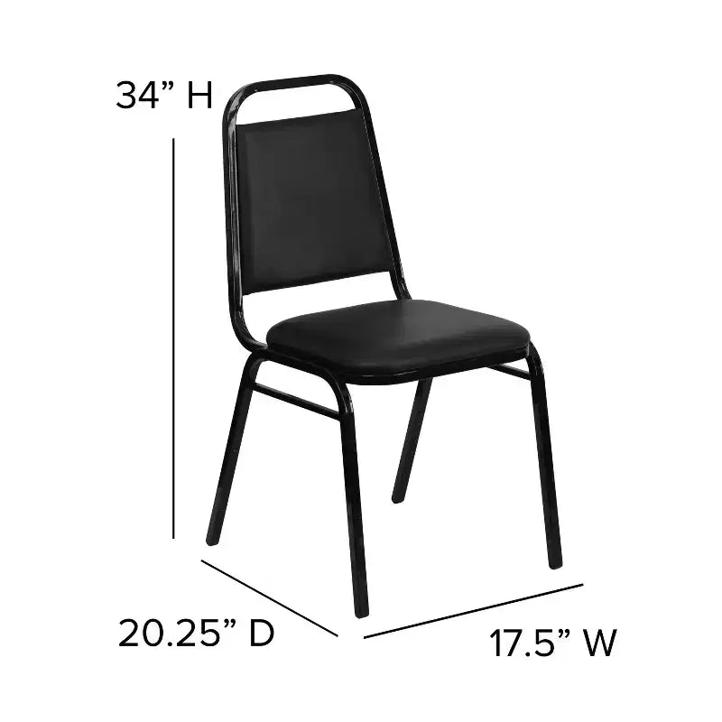 Sedia da banchetto impilabile con schienale trapezoidale - Seduta spessa 1,5 pollici