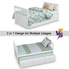 Letto a castello "Twin Captain" con rotelle e cassetti per bambini, disponibile nei colori noce, espresso e bianco.